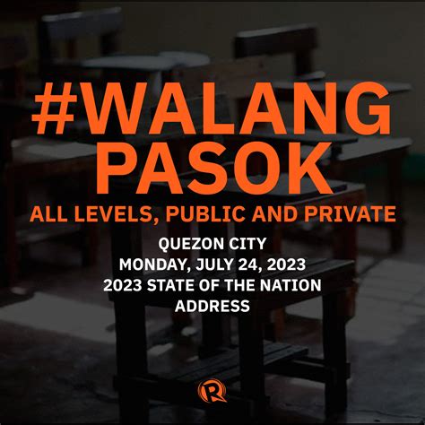 Quezon City suspends classes in all levels on July 25 due to SONA.